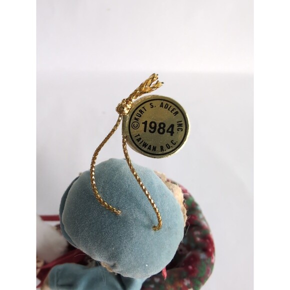 Vtg KURT ADLER Victorian Boy Wicker Horse Cart Porcelain Doll Christmas Ornament - Picture 5 of 5